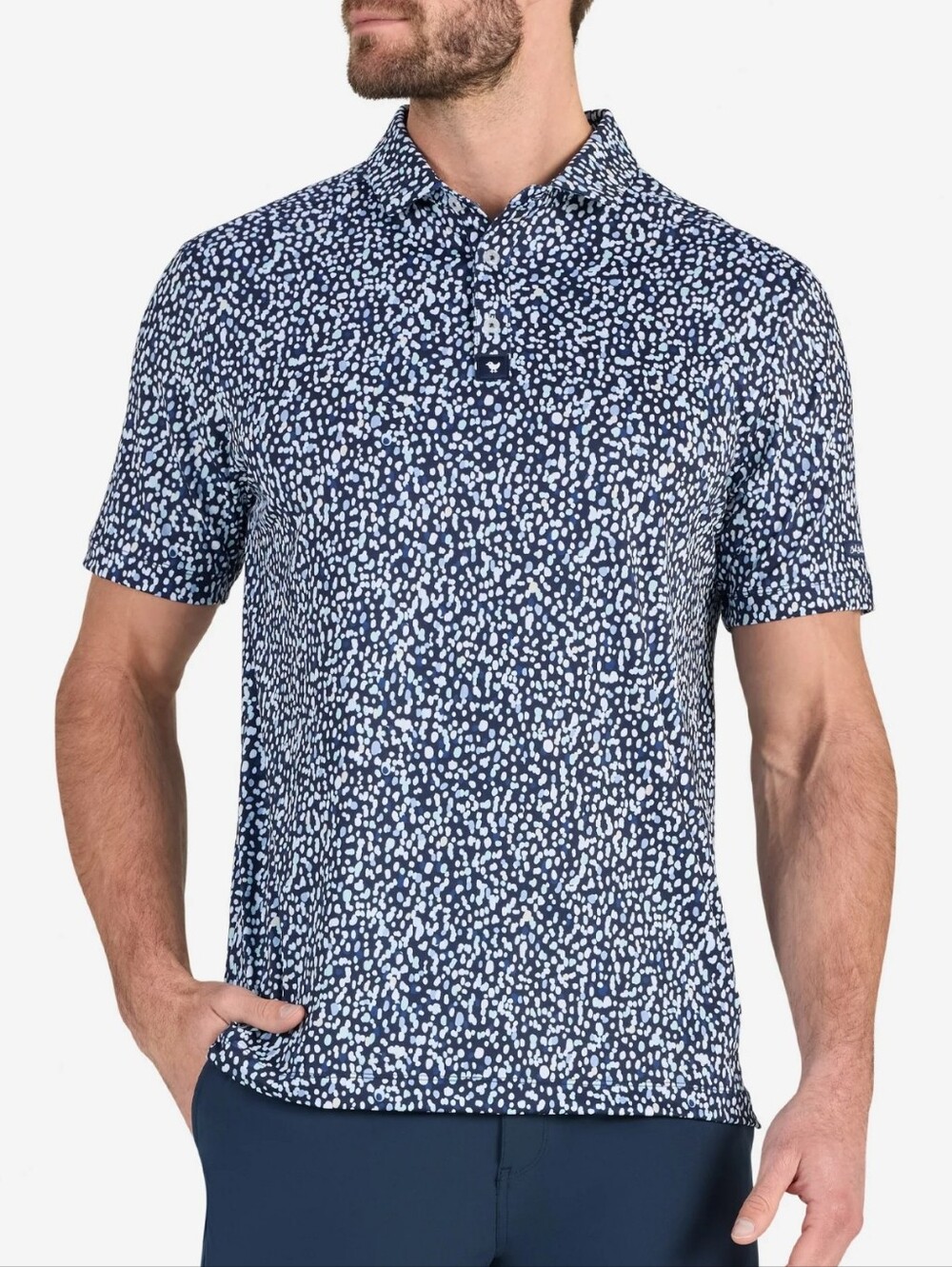 NEW Bad Birdie Drippity Drip Remix Core Performance Polo 2XL Dotted